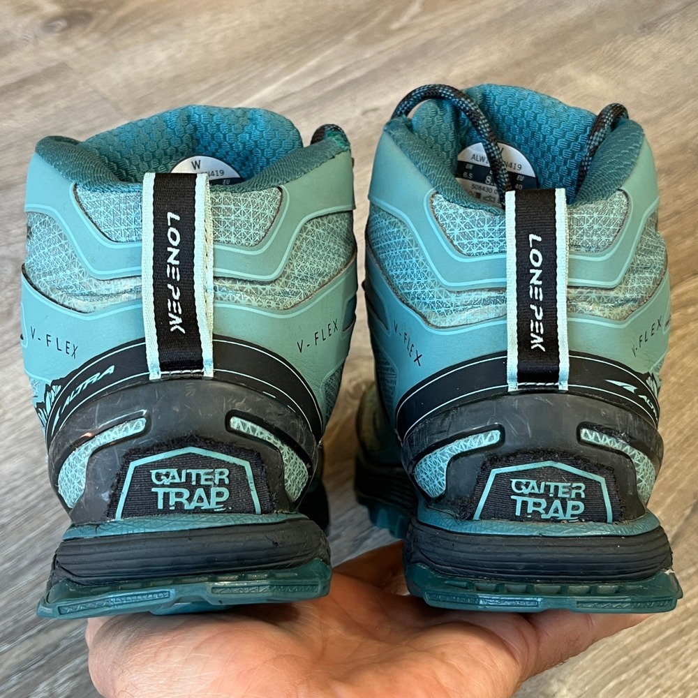 Altra Lone Peak 4 Mid RSM Teal Waterproof Hiking Trail Shoes Womens 8.5 ALW1855N - Picture 4 of 8